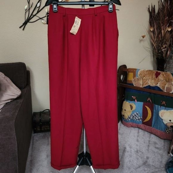NWT Classiques for Nordstrom sz 12 red wool pants - Picture 2 of 7